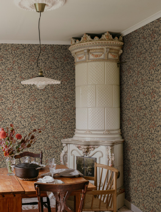 Sandberg Wallpaper Linnea - Charcoal