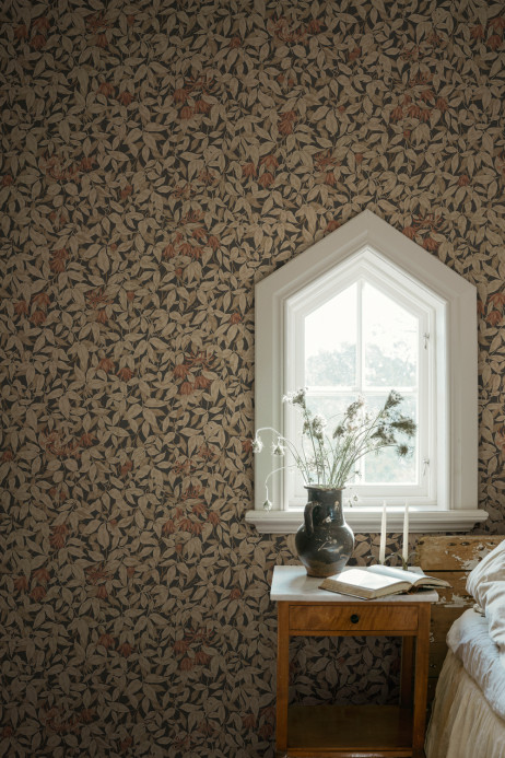 Sandberg Wallpaper Linnea - Charcoal