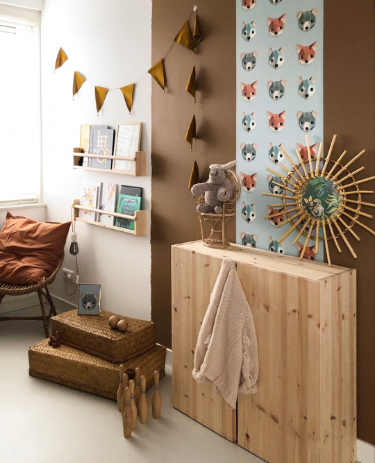 studio ditte Wallpaper Forest Animals Ice Blue