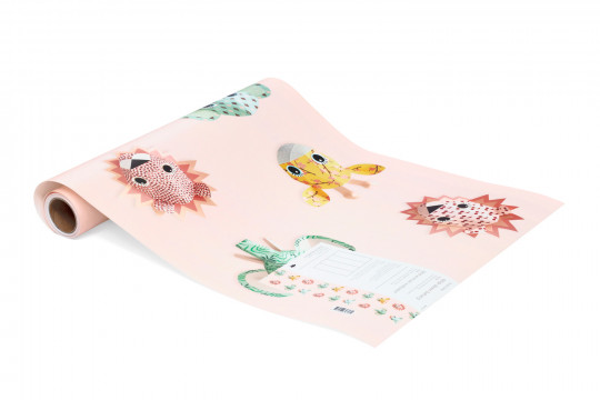 studio ditte Carta da parati Wild Animals Pink - Wild Animals Pink