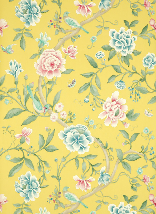 Sanderson Wallpaper Porcelain Garden - Rose/ Linden