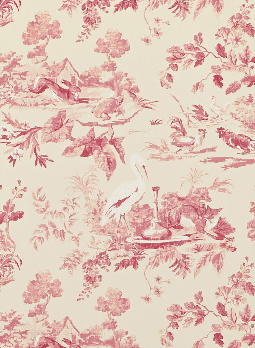 Sanderson Wallpaper Aesops Fables - Pink