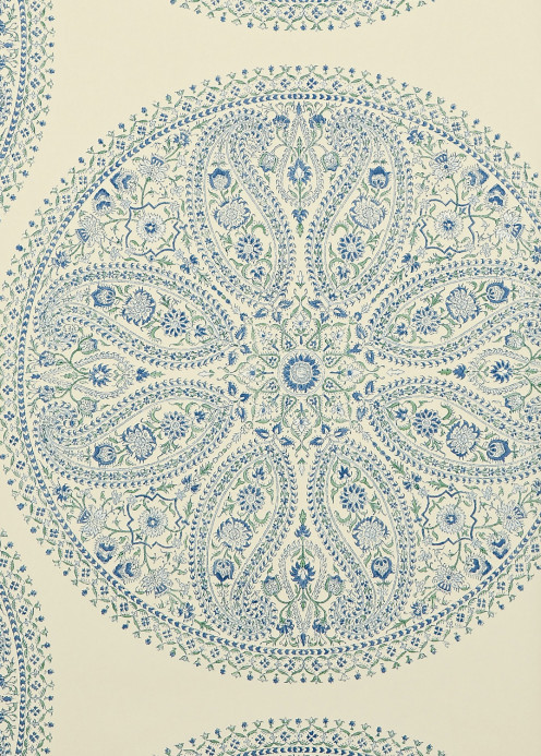 Sanderson Papier peint Paisley Circles - Blue