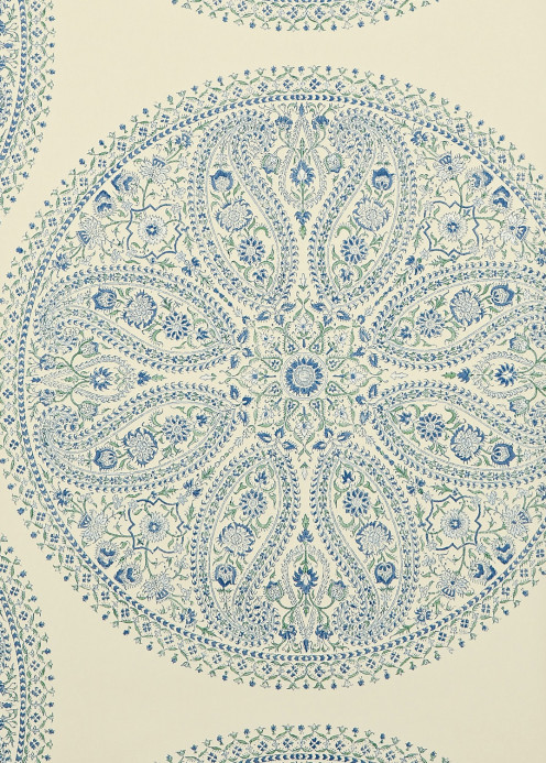 Sanderson Carta da parati Paisley Circles - Blue