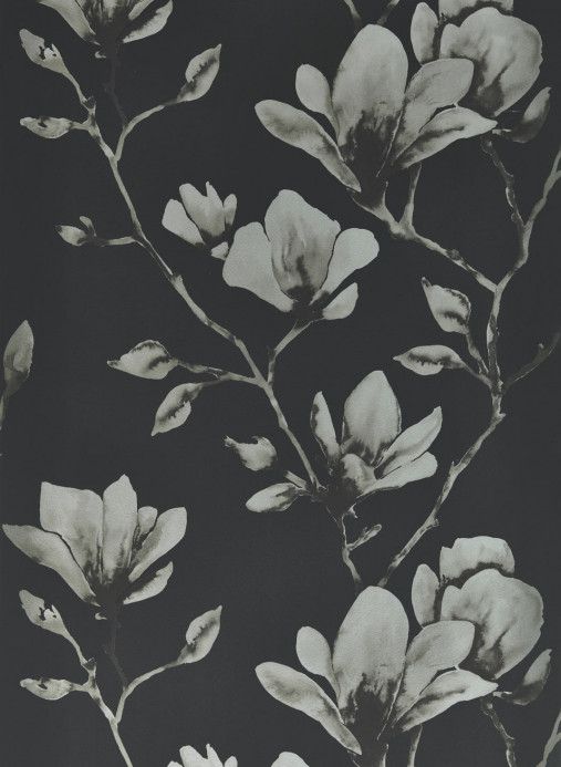 Harlequin Wallpaper Lotus - Onyx/ Silver