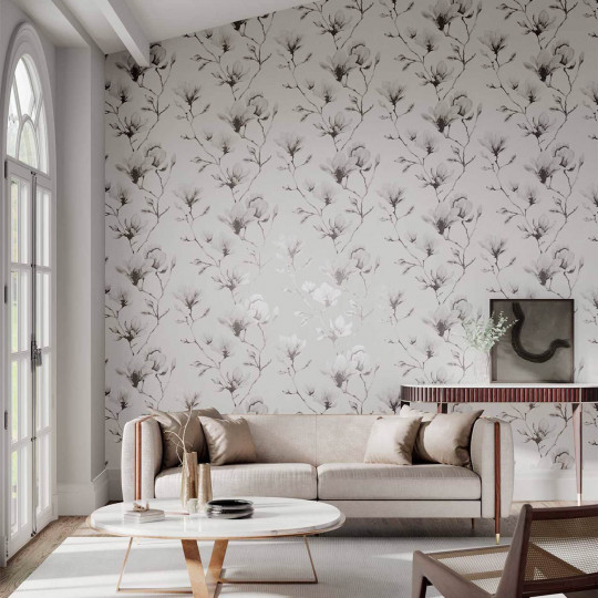 Harlequin Wallpaper Lotus - Ivory/ Gilver