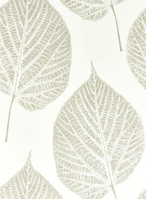 Harlequin Carta da parati Leaf - Chalk/ Silver
