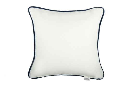 Mindthegap Voyage Cushion - Blue/ White/Rope - 50x50cm