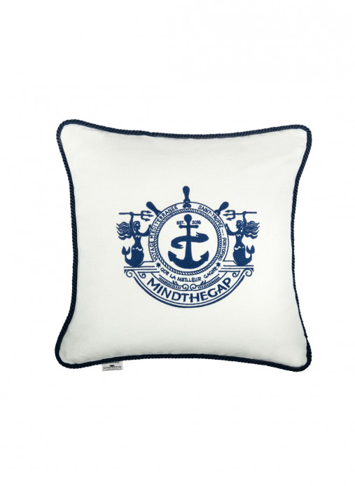 MINDTHEGAP Voyage Cushion - Blue/ White/Rope - 50x50cm