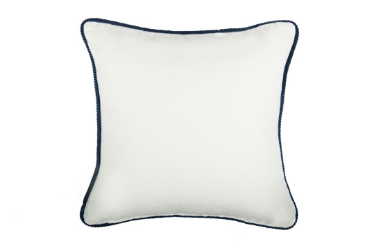 Mindthegap Yachting Club Cushion - Blue/ White/ Yellow/ Rope - 50x50cm