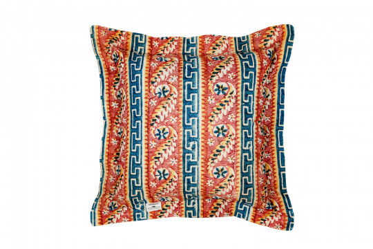 Mindthegap Samothraki Cushion - Blue/ Orange/ White/ Yellow - 50x50cm