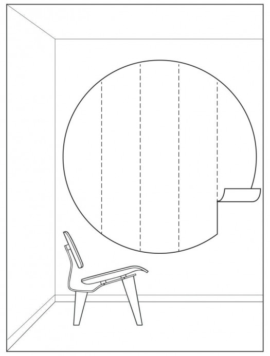 KEK Amsterdam Wandbild Tropical Landscapes 1 Circle - L - 2.375m
