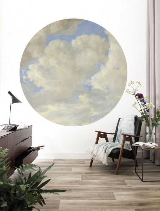 KEK Amsterdam Papier peint panoramique Golden Age Clouds 4 Circle - M - 1.9m