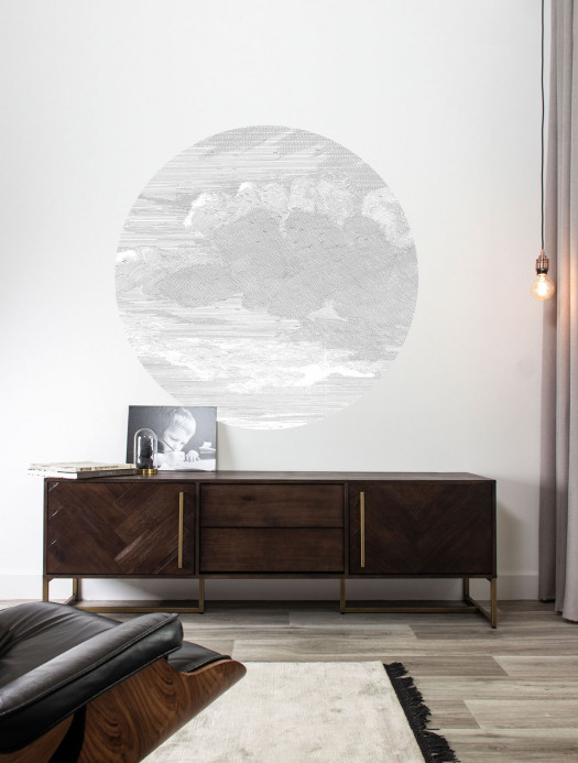 KEK Amsterdam Wandbild Engraved Clouds 1 Circle - S - 1.425m