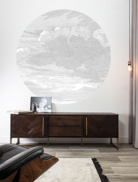 KEK Amsterdam Mural Engraved Clouds 1 Circle