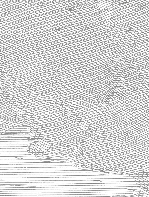 KEK Amsterdam Wandbild Engraved Clouds 1 Circle - M - 1.9m