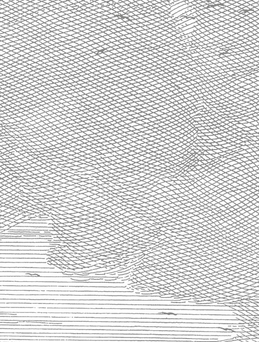 KEK Amsterdam Papier peint panoramique Engraved Clouds 1 Circle - M - 1.9m