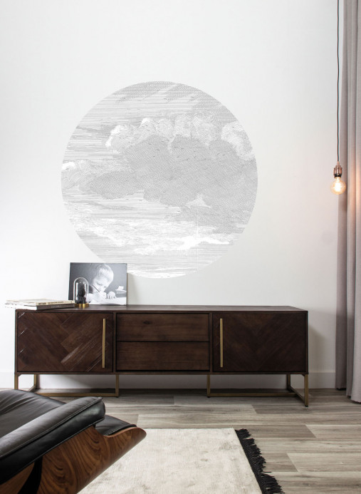 KEK Amsterdam Mural Engraved Clouds 1 Circle