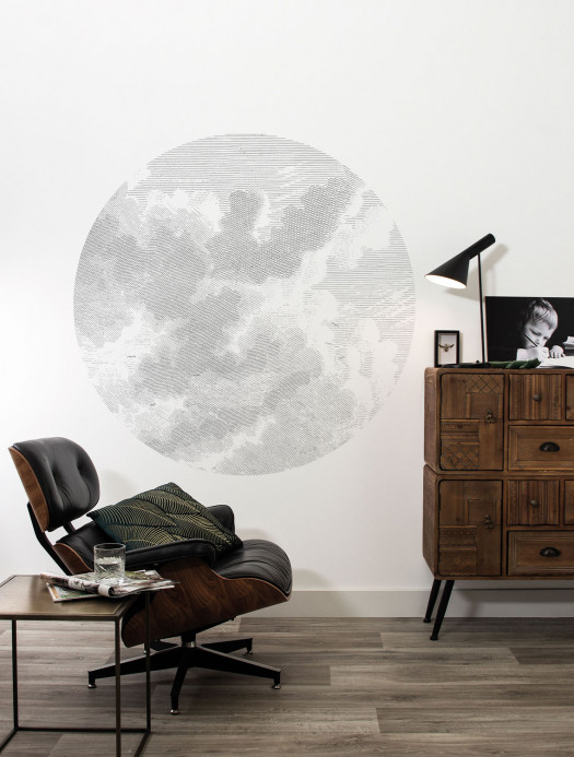 KEK Amsterdam Wandbild Engraved Clouds 2 Circle - S - 1.425m
