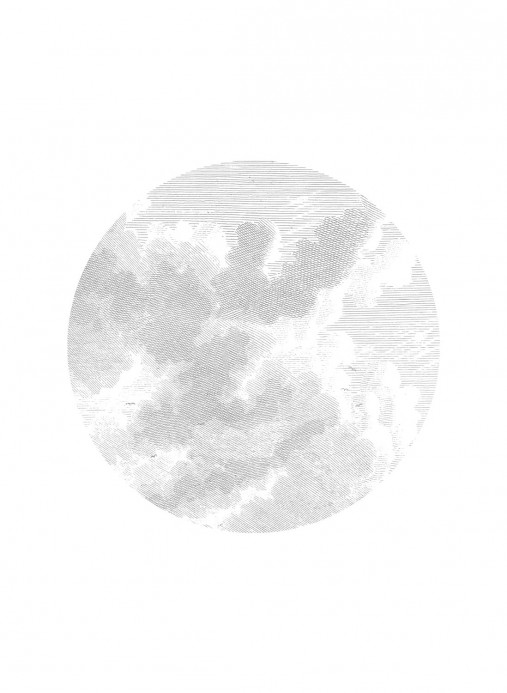 KEK Amsterdam Wandbild Engraved Clouds 2 Circle - S - 1.425m
