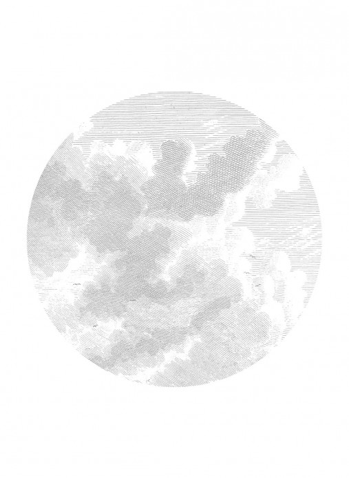 KEK Amsterdam Wandbild Engraved Clouds 2 Circle - M - 1.9m