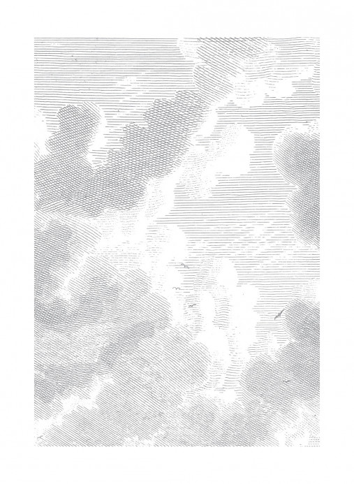 KEK Amsterdam Mural Engraved Clouds 2 - M