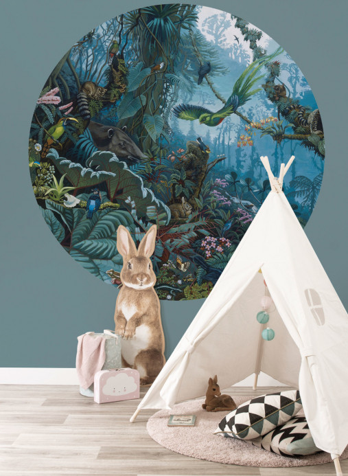 KEK Amsterdam Mural Tropical Landscapes Blue Circle