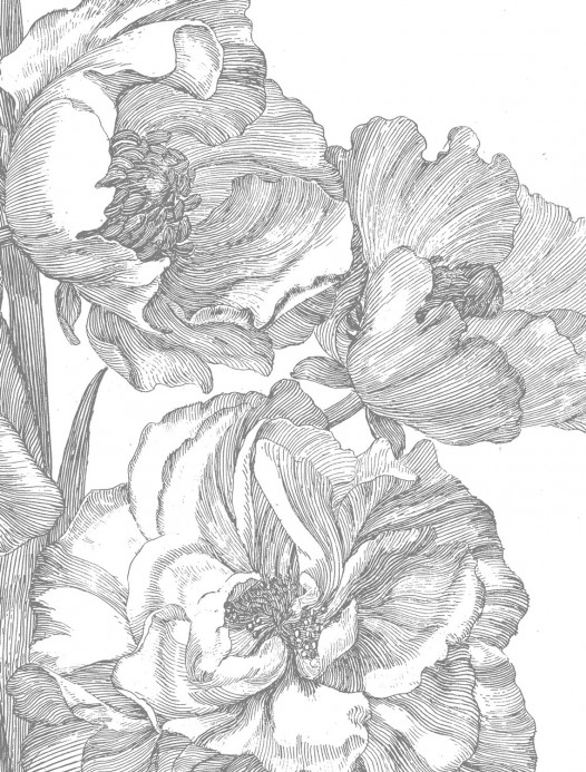 KEK Amsterdam Wandbild Engraved Flowers 4 - M
