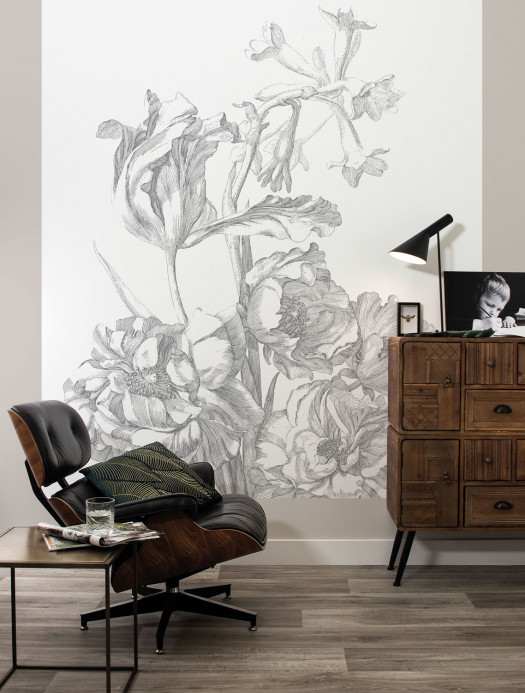 KEK Amsterdam Papier peint panoramique Engraved Flowers 4 - S