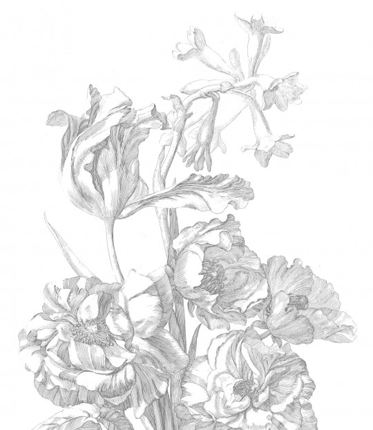 KEK Amsterdam Wandbild Engraved Flowers 4