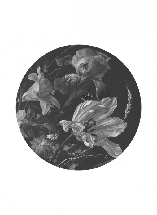 KEK Amsterdam Wandbild Golden Age Flowers 9 Circle - M - 1.9m