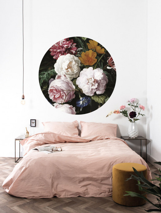 KEK Amsterdam Wandbild Golden Age Flowers 1 Circle - S - 1.425m
