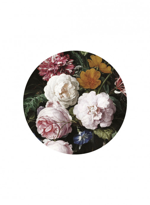 KEK Amsterdam Wandbild Golden Age Flowers 1 Circle - S - 1.425m