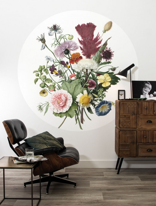 KEK Amsterdam Papier peint panoramique Wild Flowers Circle - M - 1.9m