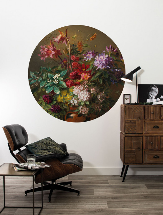 KEK Amsterdam Mural Golden Age Flowers 7 Circle - S - 1.425m