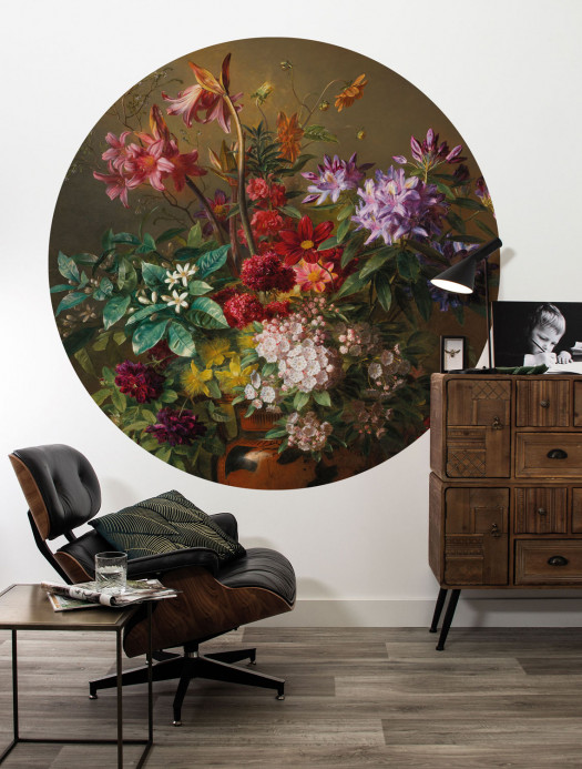 KEK Amsterdam Mural Golden Age Flowers 7 Circle - M - 1.9m