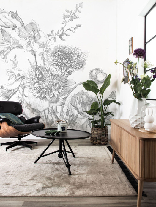 KEK Amsterdam Wandbild Engraved Flowers 2 - L