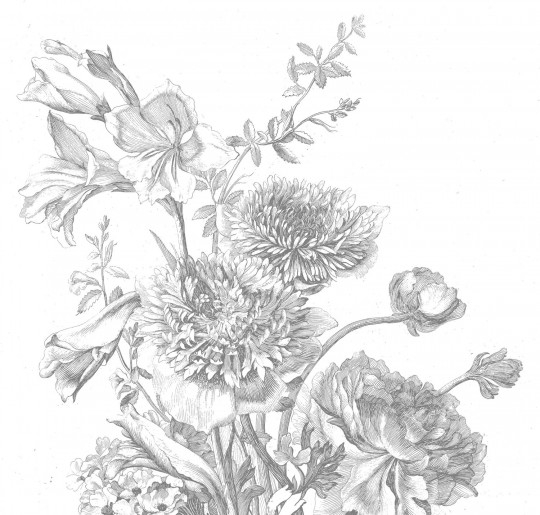KEK Amsterdam Wandbild Engraved Flowers 2 - L