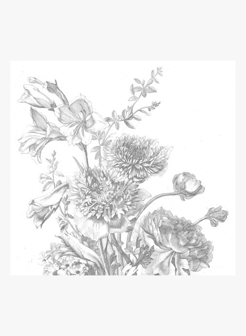KEK Amsterdam Wandbild Engraved Flowers 2 - L