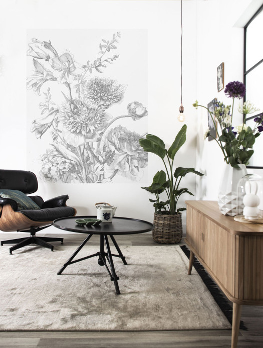KEK Amsterdam Wandbild Engraved Flowers 2 - XS