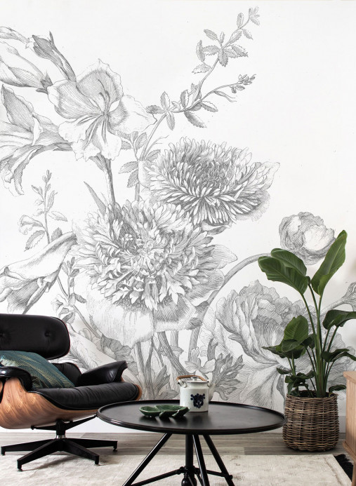 KEK Amsterdam Papier peint panoramique Engraved Flowers 2