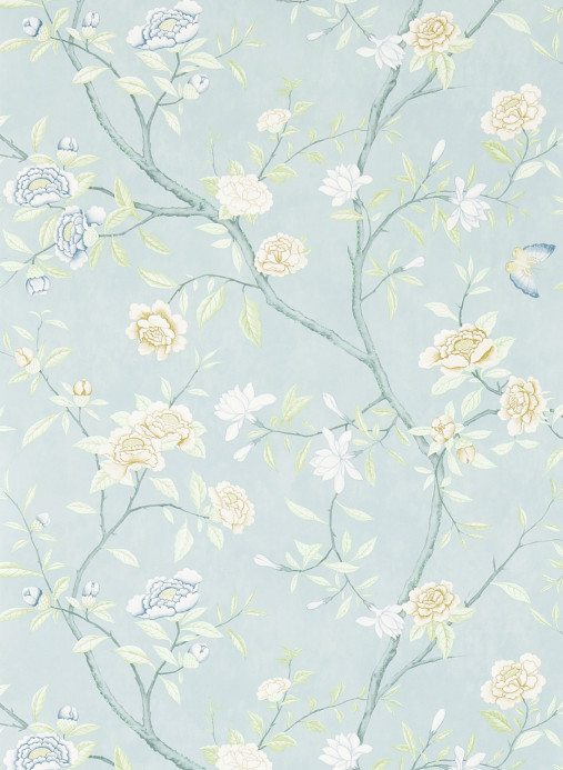 Zoffany Carta da parati Nostell Priory Paper - Blue/ Ivory