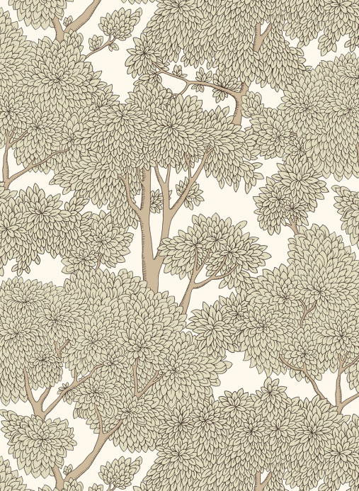Josephine Munsey Wallpaper Stockend Woods - Cotswold White/ Maitland Green