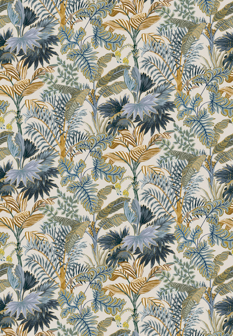 Josephine Munsey Tapete Palm Grove - Ecru and Blue