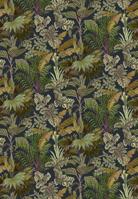Josephine Munsey Wallpaper Palm Grove - Midnight and Green