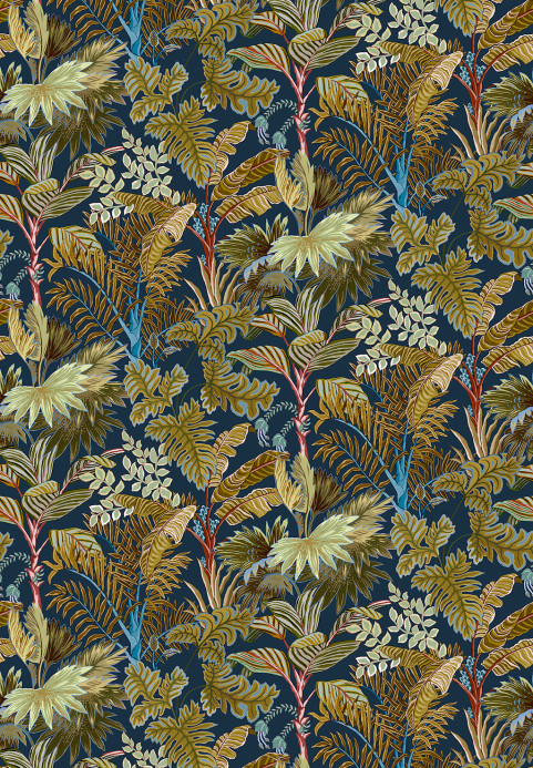 Josephine Munsey Tapete Palm Grove - Navy and Olive
