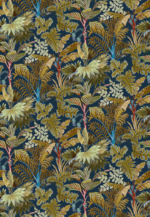 Josephine Munsey Tapete Palm Grove - Navy and Olive