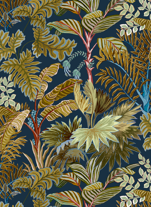 Josephine Munsey Tapete Palm Grove - Navy and Olive
