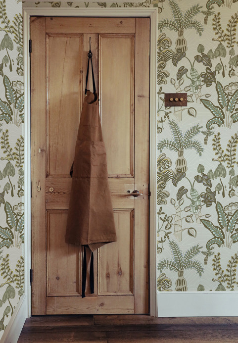 Josephine Munsey Wallpaper Woodland Floor - Soft Olive