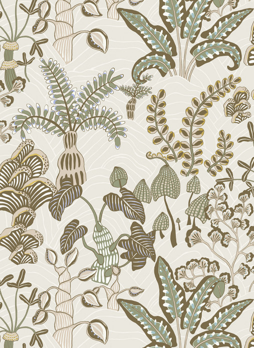 Josephine Munsey Wallpaper Woodland Floor - Soft Olive